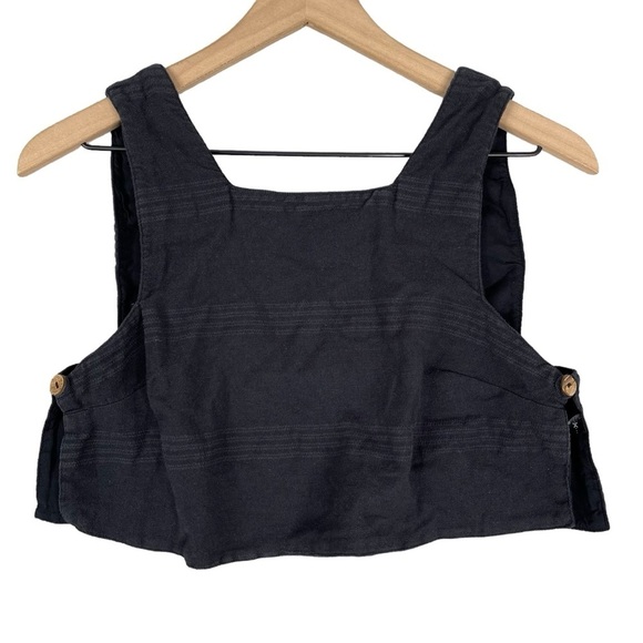 Free People Aint Nothin Like It Skort Set Small Black Crop Top Wrap Skirt - Picture 3 of 11